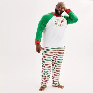 Cuddl Duds Big & Tall Jammies For Your Families Papa Elf Pajamas - LT